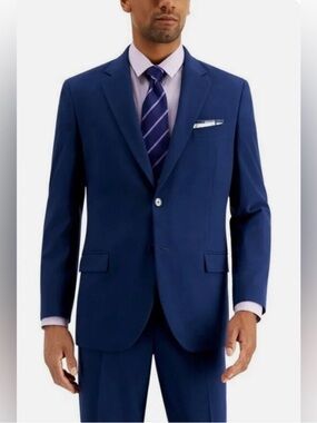 Nautica Men's Deep Blue Two-Button Blazer , Jacket ,Sport Coat . Modern fit 38R